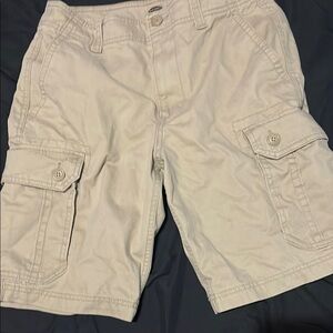 Old Navy White Cargo Shorts Versatile Design
